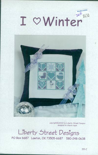 I Love Winter Cross Stitch Leaflet