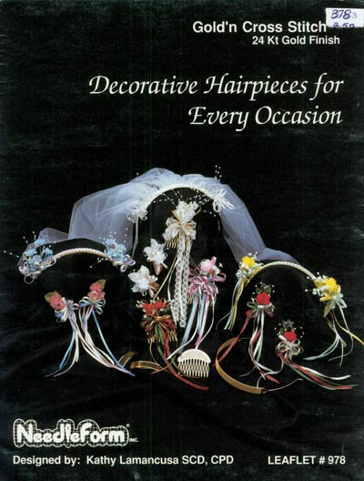 Gold and Cross Stitch - Decorative Hairpieces for Every Occasion Cross Stitch Leaflet