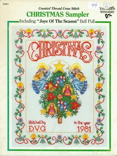 Christmas Sampler, including Joys of the Season Bell Pull Cross Stitch Leaflet