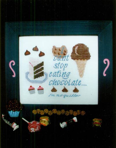 Can't Stop Eating Chocolate Cross Stitch Leaflet