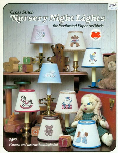 Nursery Night Lights for Perforated Paper or Fabric Cross Stitch Leaflet