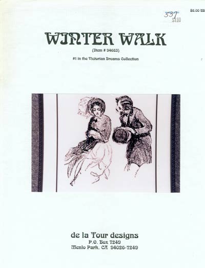 Winter Walk Number 1 in the Victorian Dreams Collection Cross Stitch Leaflet