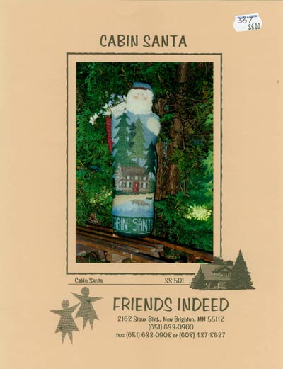 Cabin Santa Santas and Samplers Series Cross Stitch Leaflet