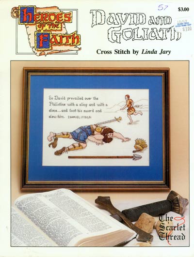Heroes of the Faith - David and Goliath Cross Stitch Leaflet