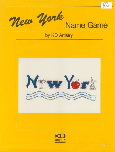New York - Name Game Cross Stitch Leaflet