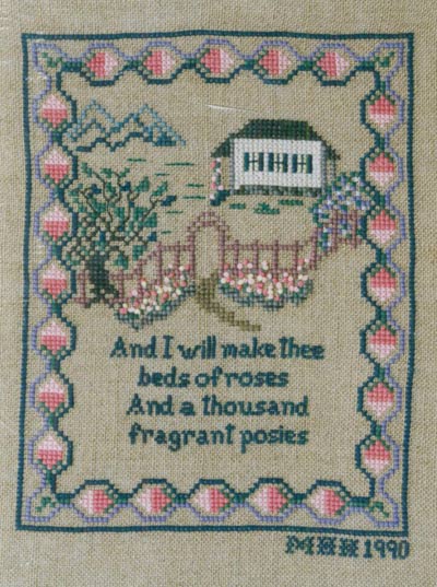 And I Will Make Thee Beds of Roses Cross Stitch Leaflet