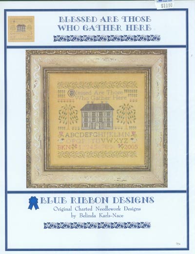 Blessed Are Those Who Gather Here Cross Stitch Leaflet