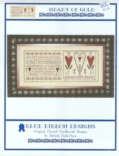 Heart Of Gold Cross Stitch Leaflet