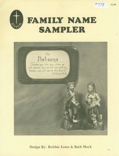 Family Name Sampler Cross Stitch Leaflet