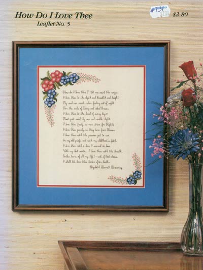 How Do I Love Thee Cross Stitch Leaflet