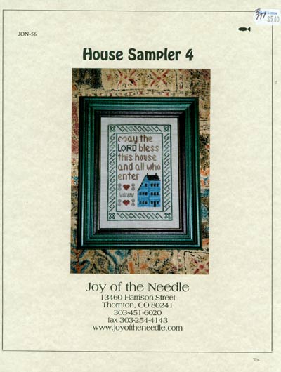 House Sampler 4 Cross Stitch Leaflet