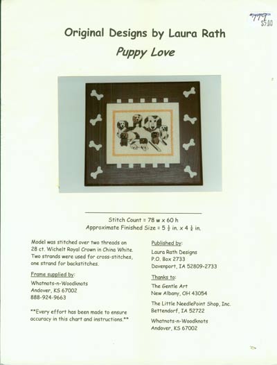 Puppy Love Cross Stitch Leaflet