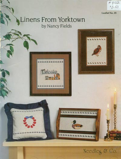 Linens From Yorktown Cross Stitch Leaflet