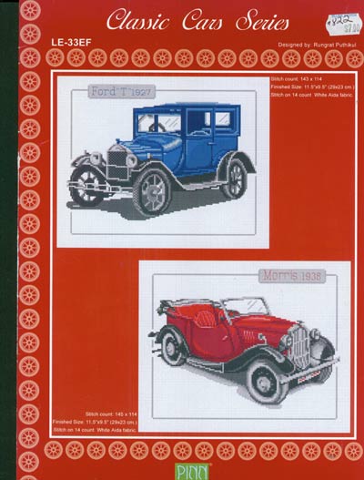 Classic Cars Series Cross Stitch Leaflet