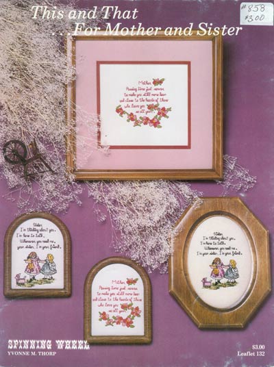 This and That   For Mother and Sister Cross Stitch Leaflet