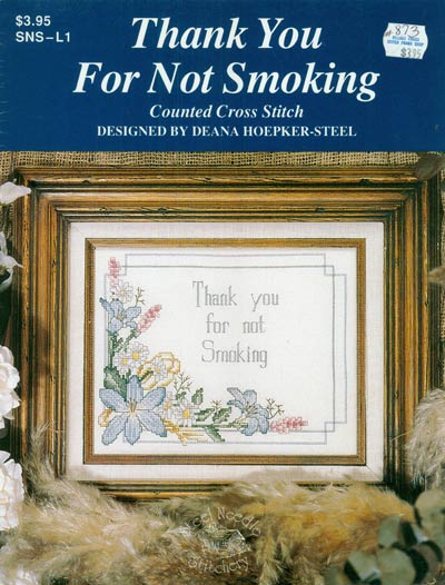 Thank You For Not Smoking Cross Stitch Leaflet