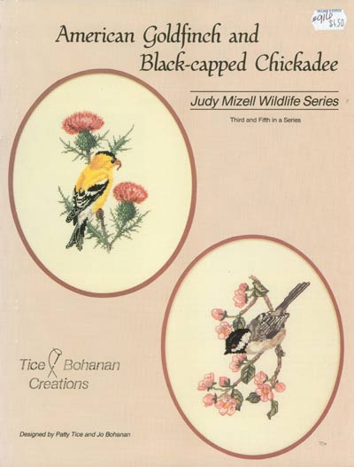 American Goldfinch and Black-capped Chickadee Cross Stitch Leaflet