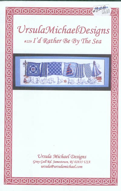 I'd Rather Be By The Sea Cross Stitch Leaflet