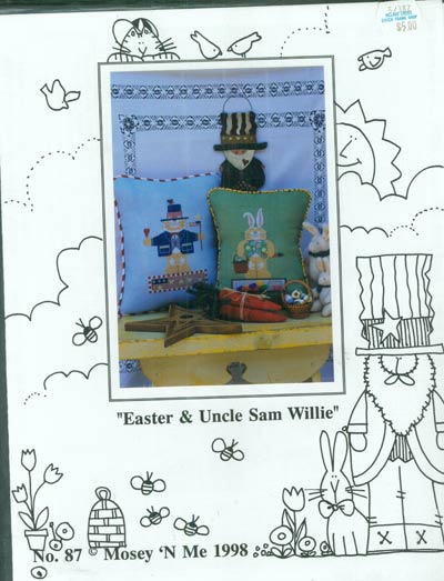 Easter and Uncle Sam Willie Cross Stitch Leaflet