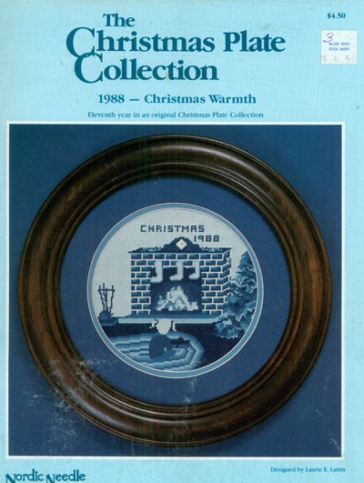 The Christmas Plate Collection - 1988 Christmas Warmth Cross Stitch Leaflet
