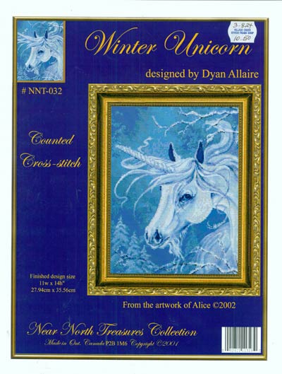 Winter Unicorn Cross Stitch Leaflet