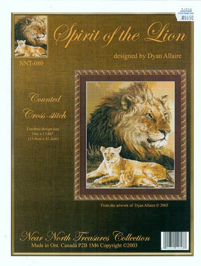 Spirit of the Lion Cross Stitch Leaflet