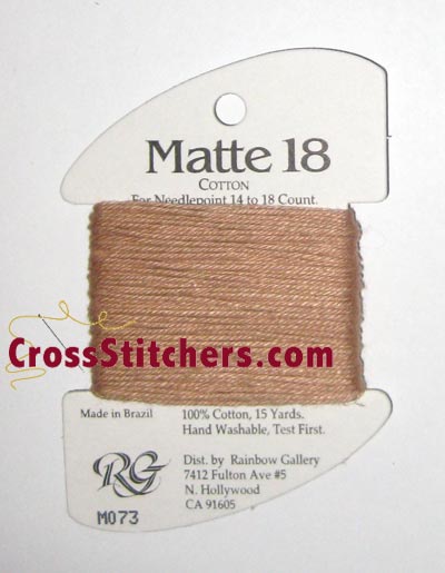 Rainbow Gallery Matte 18 M073 Dark Flesh Cross Stitch Thread