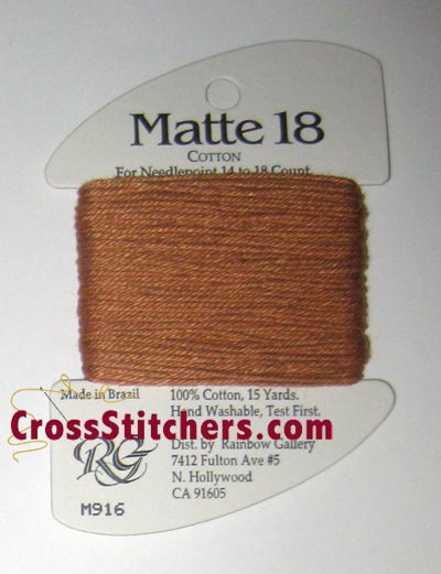 Rainbow Gallery Matte 18 M916 Terra Cotta Cross Stitch Thread