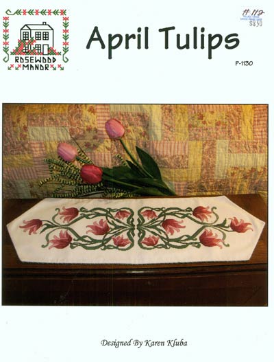 April Tulips Cross Stitch Leaflet