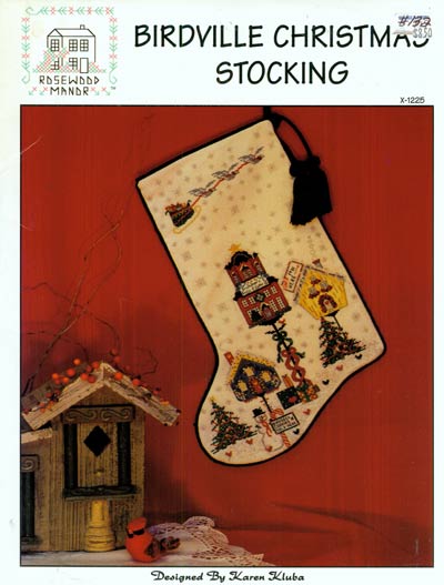 Birdville Christmas Stocking Cross Stitch Leaflet