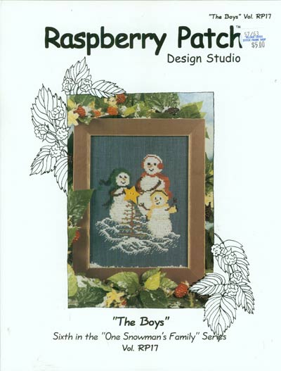 The Boys - Sixth in the One Snowman's Family Series Cross Stitch Leaflet
