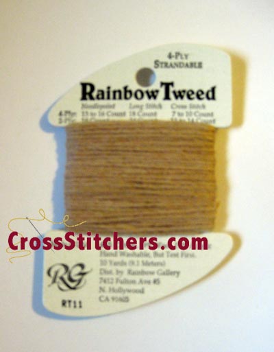 Rainbow Gallery Rainbow Tweed RT11 Tan Cross Stitch Thread