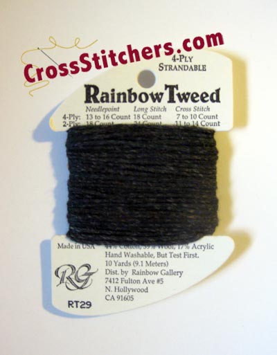 Rainbow Gallery Rainbow Tweed RT29 Midnight Cross Stitch Thread