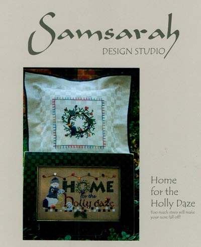 Home for the Holly Daze Cross Stitch Leaflet