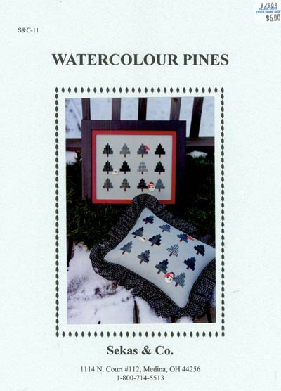 Watercolour Pines Cross Stitch Leaflet