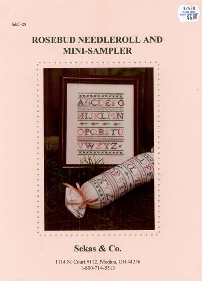 Rosebud Needleroll and Mini Sampler Cross Stitch Leaflet