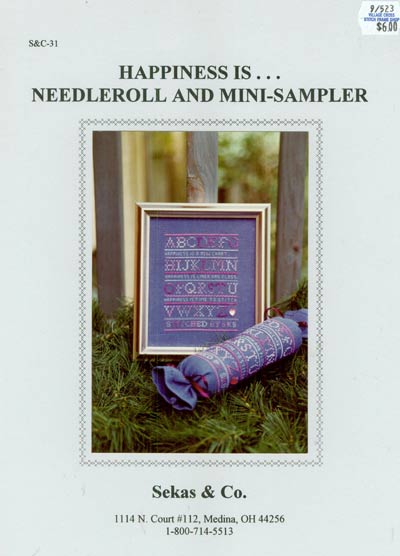 Happiness Is Needleroll and Mini Sampler Cross Stitch Leaflet