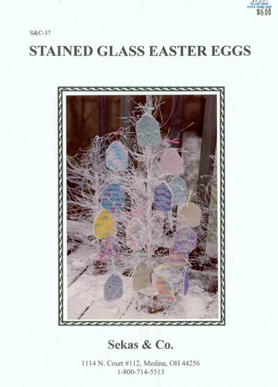 Stained Glass Easter Eggs Cross Stitch Leaflet
