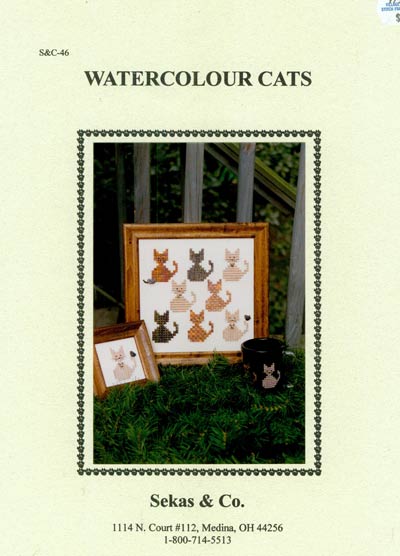 Watercolour Cats Cross Stitch Leaflet