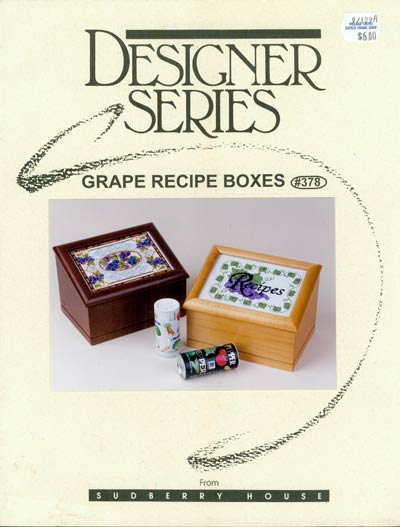 Grape Recipe Boxes Cross Stitch Leaflet