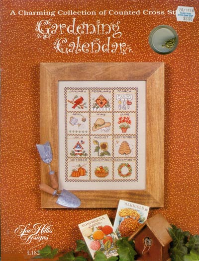 Gardening Calendar Cross Stitch Leaflet