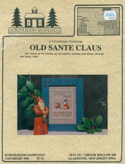 Old Sante Claus Cross Stitch Leaflet