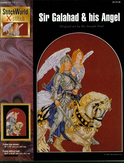 Sir Galahad and His Angel Cross Stitch Leaflet