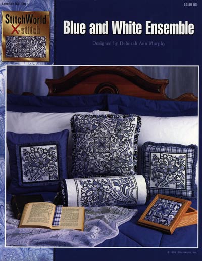 Blue and White Ensemble Cross Stitch Leaflet