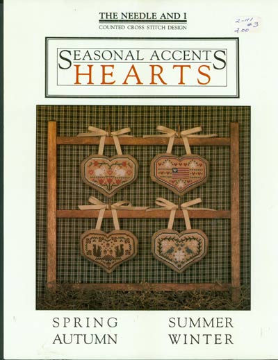 Seasonal Accents, Hearts Cross Stitch Leaflet