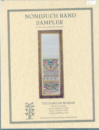 Nonesuch Band Sampler Cross Stitch Leaflet