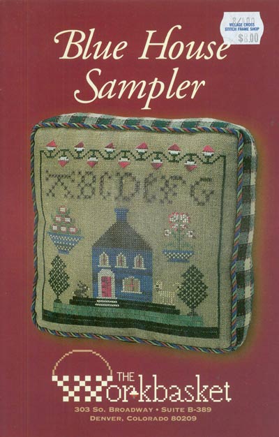 Blue House Sampler Cross Stitch Leaflet