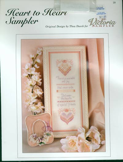 Heart to Heart Sampler with embellishment pack Cross Stitch Leaflet