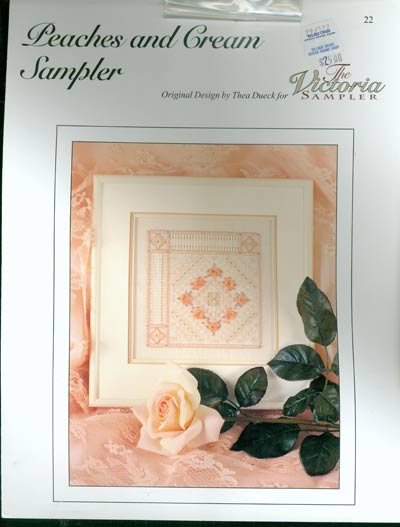 Peaches and Cream Sampler with embellishment pack Cross Stitch Leaflet