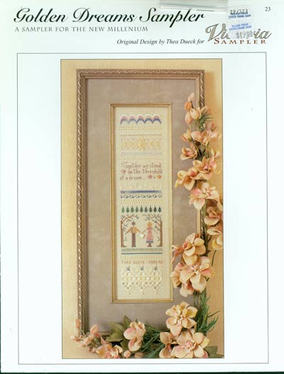 Golden Dreams Sampler with embellishment pack Cross Stitch Leaflet